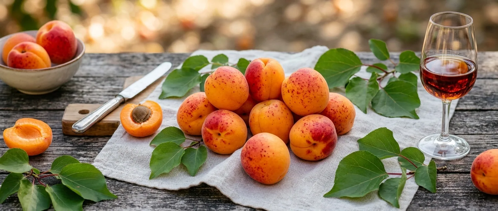 Abricots rouges du Roussillon — illustration générée par IA