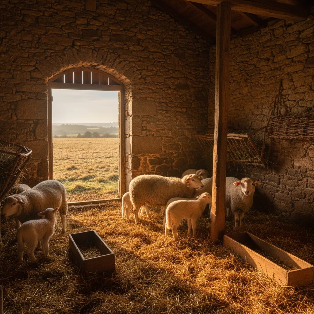 Agneau Laiton de l'Aveyron — illustration générée par IA