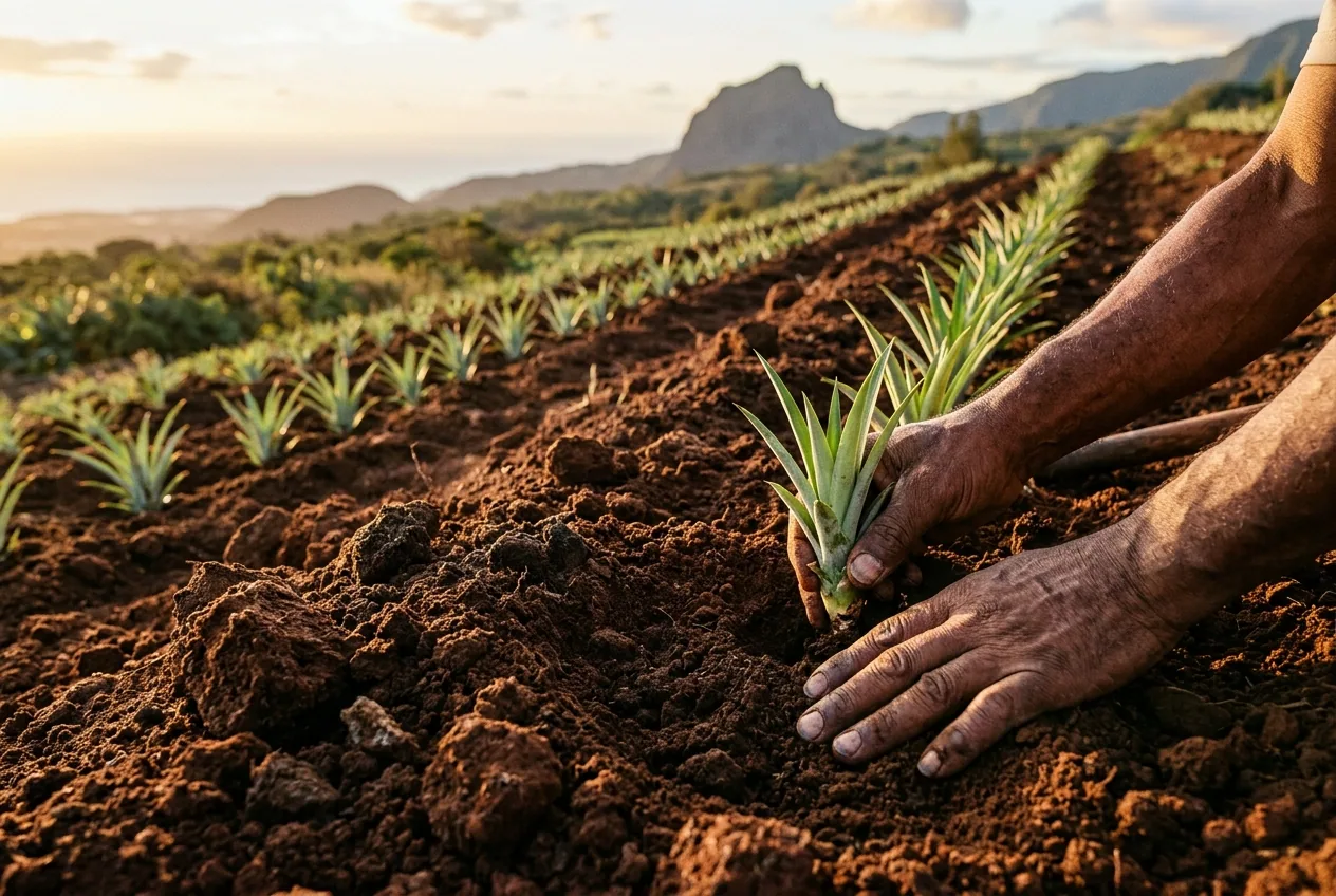 Ananas Victoria de La Réunion — illustration générée par IA