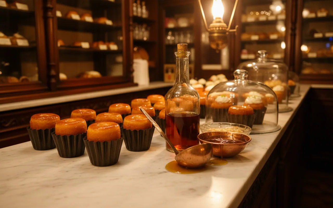 Baba au rhum — illustration générée par IA