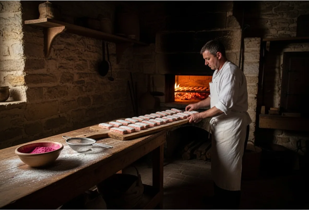 Biscuits roses de Reims — illustration générée par IA