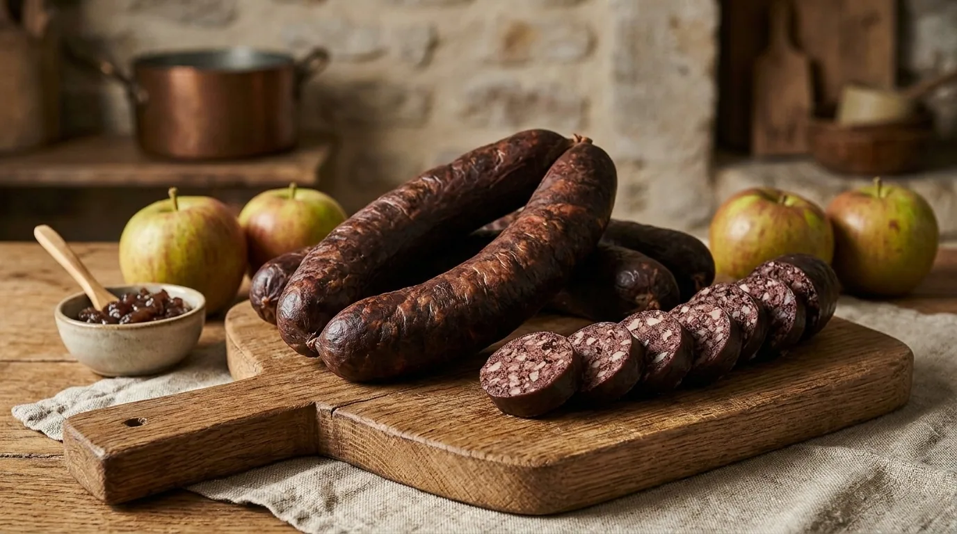 Boudin noir de Mortagne — AI-generated illustration