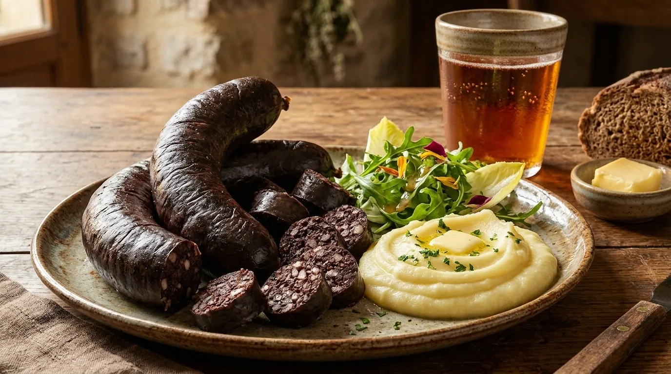 Boudin noir de Mortagne — AI-generated illustration