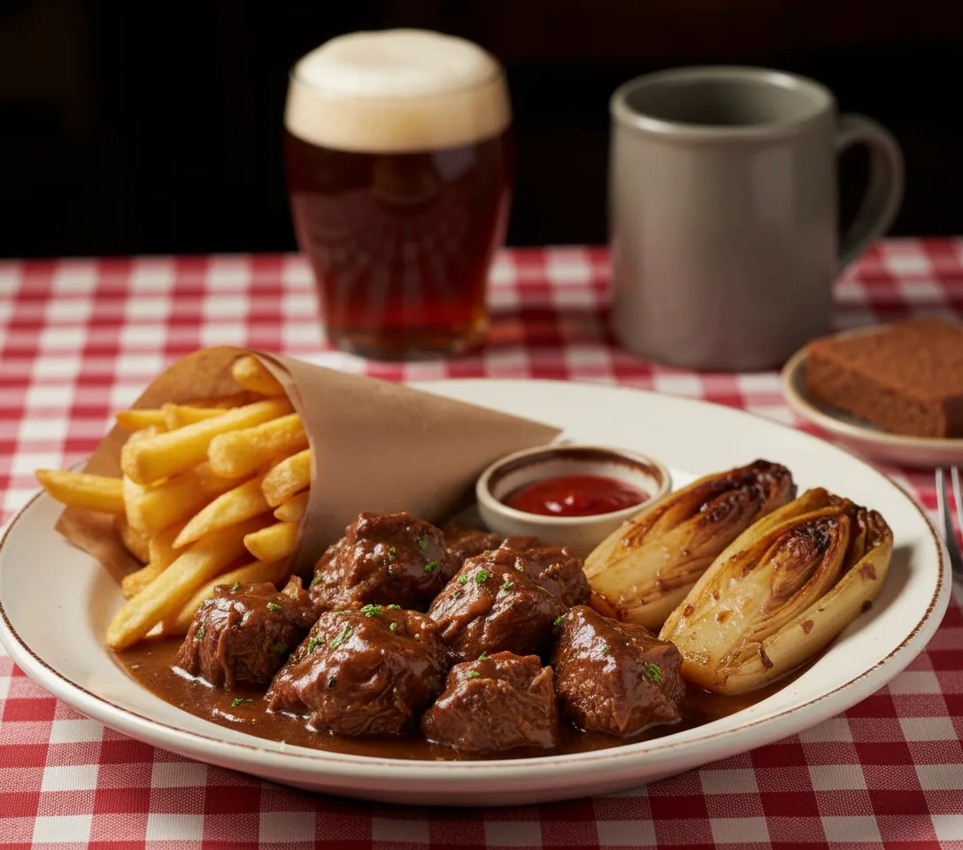 Carbonnade flamande — illustration générée par IA