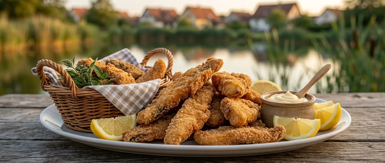 Carpe frite du Sundgau — illustration générée par IA