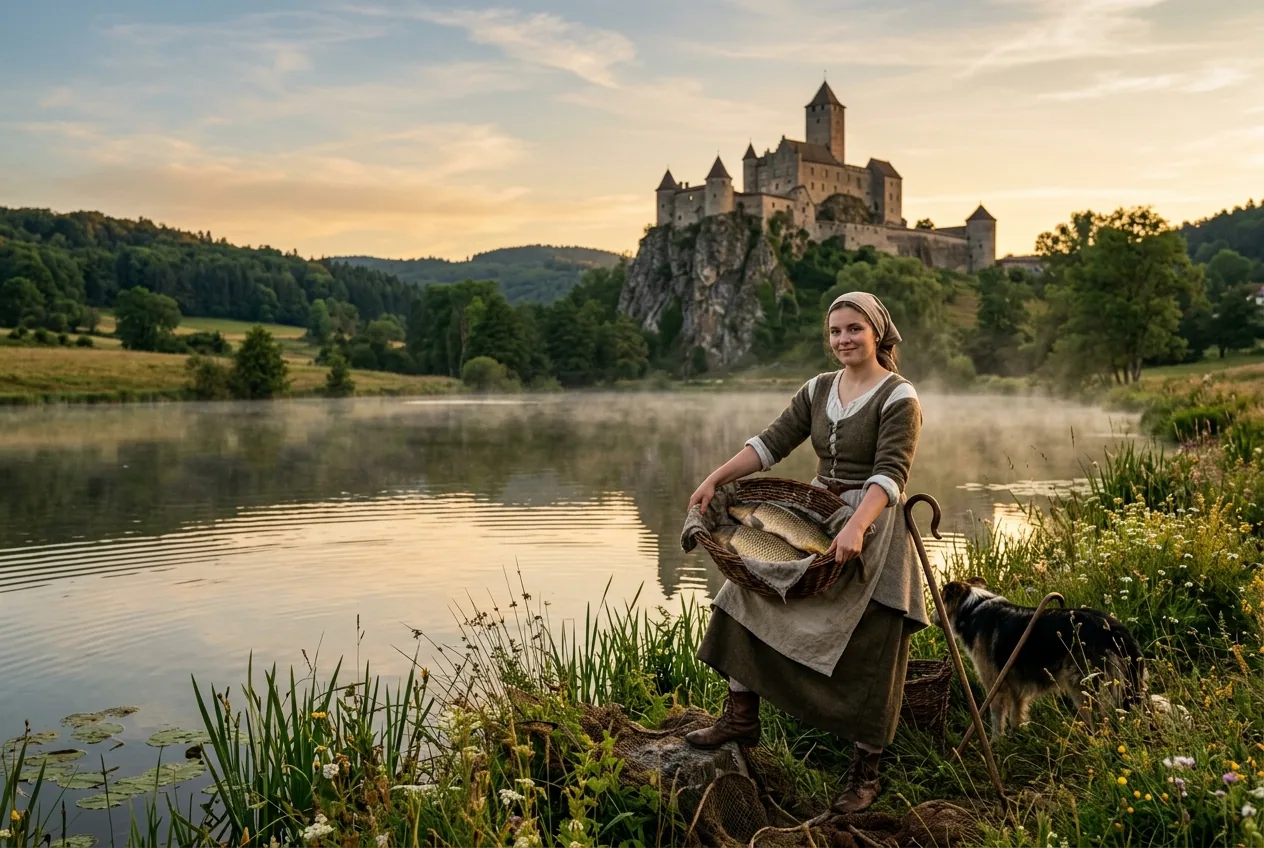 Carpe frite du Sundgau — illustration générée par IA