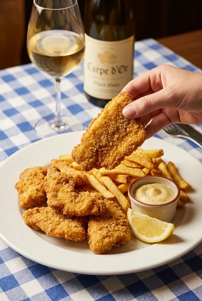 Carpe frite du Sundgau — illustration générée par IA
