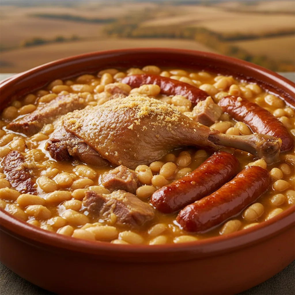 Cassoulet de Castelnaudary — illustration générée par IA