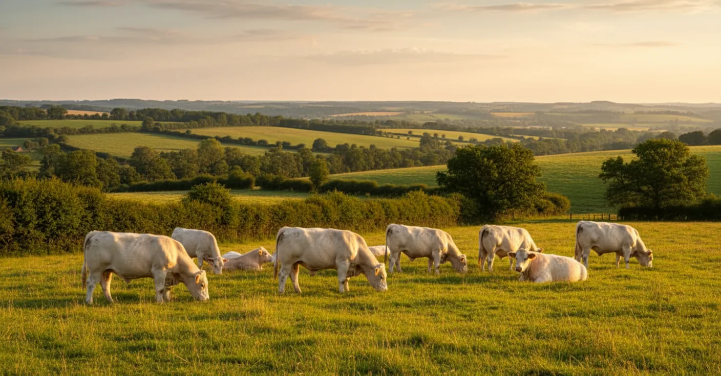 Charolais de Bourgogne — illustration générée par IA