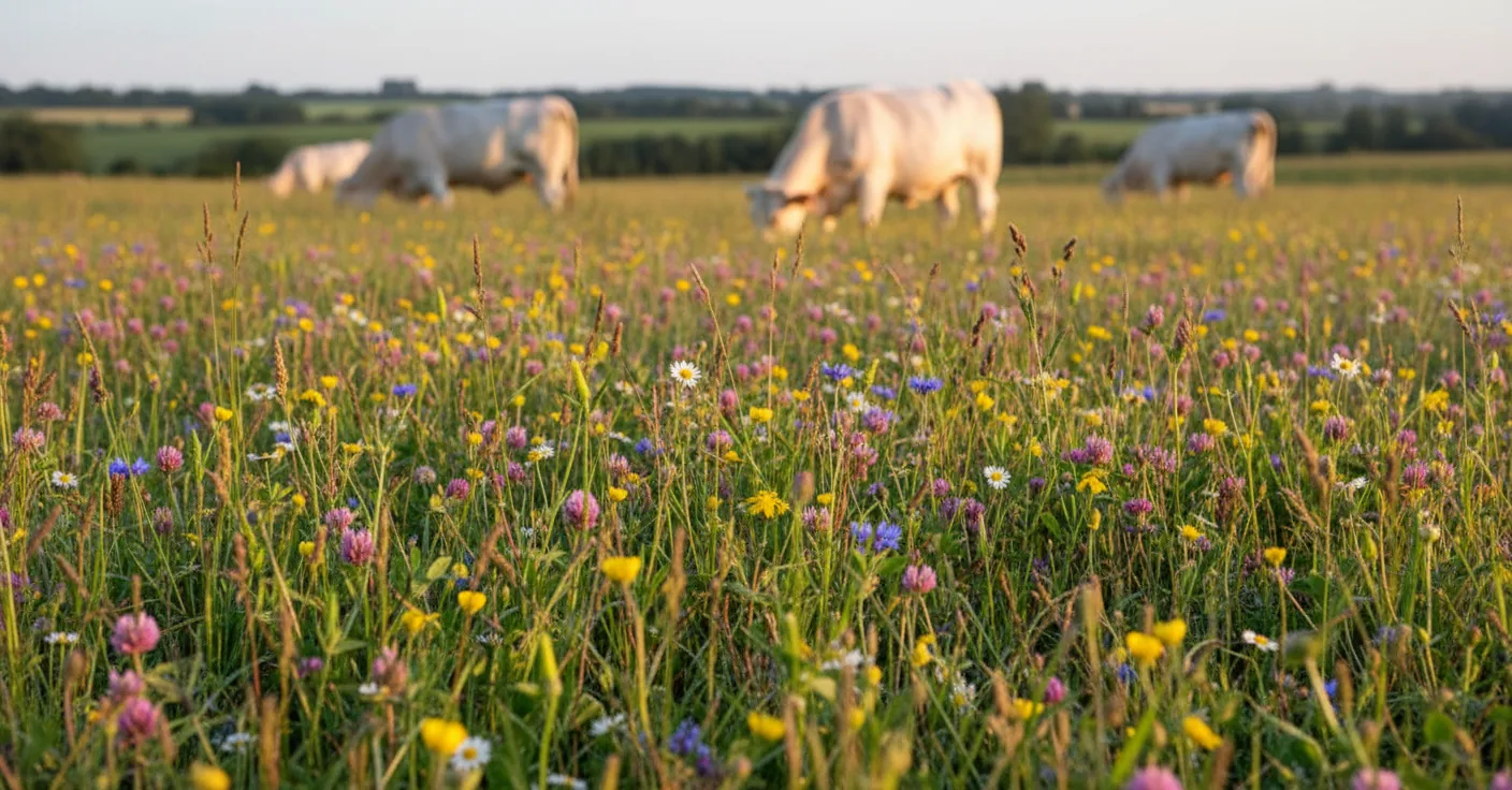 Charolais de Bourgogne — illustration générée par IA