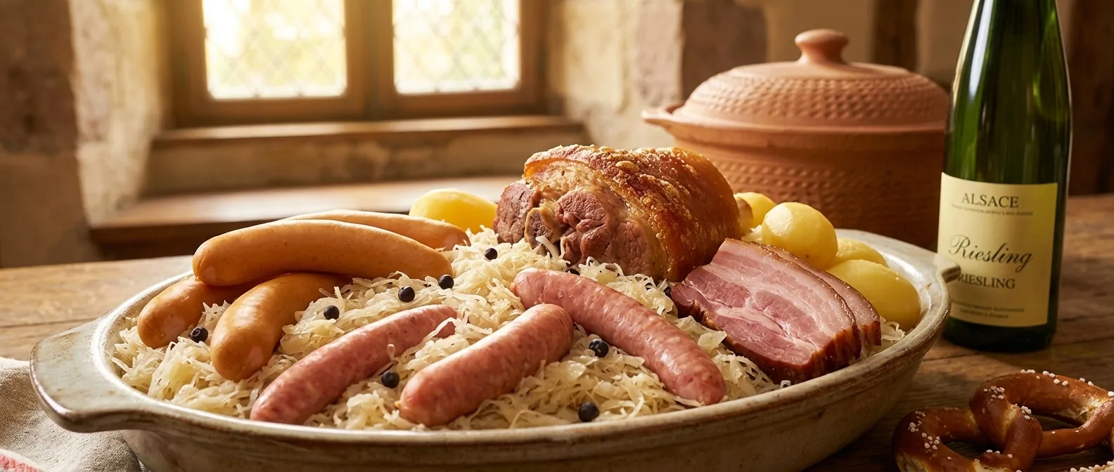 Choucroute d'Alsace — illustration générée par IA