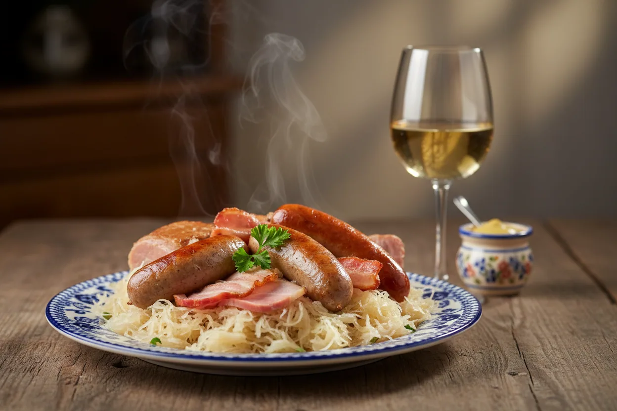Choucroute d'Alsace — illustration générée par IA