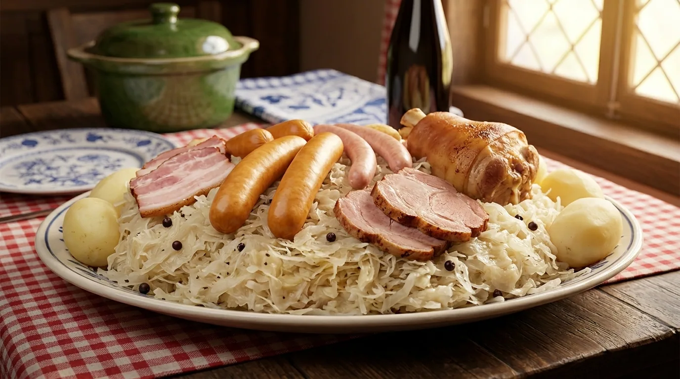 Choucroute garnie — illustration générée par IA