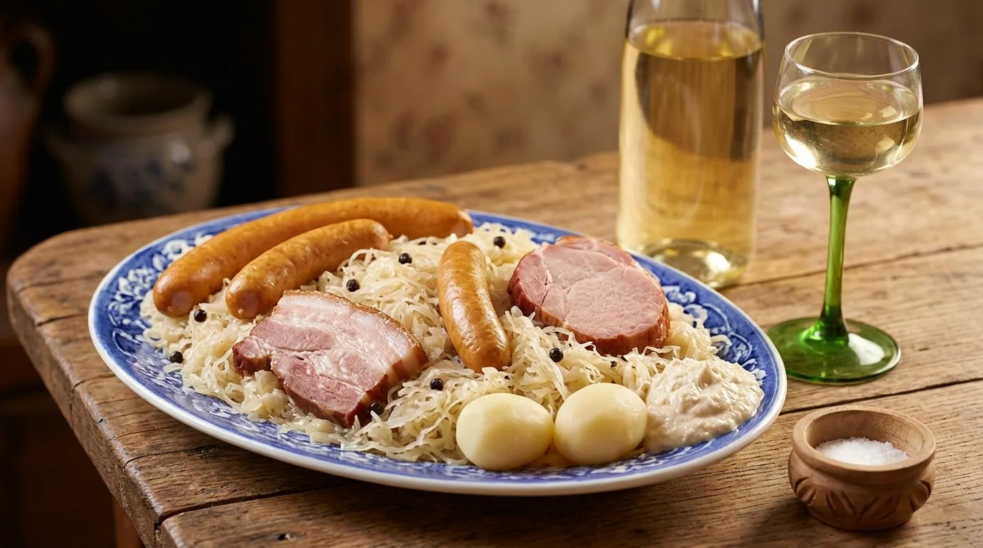 Choucroute garnie — illustration générée par IA