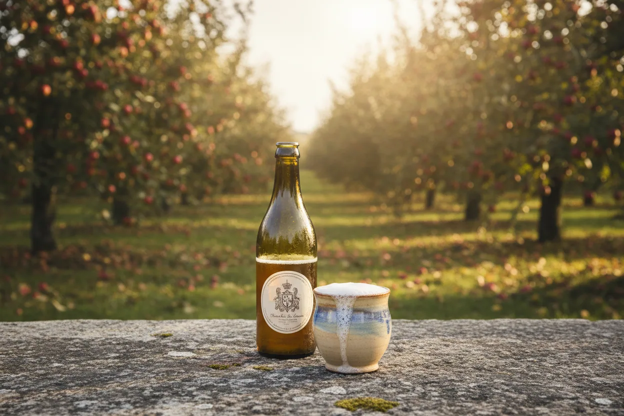 Cidre de Bretagne — illustration générée par IA