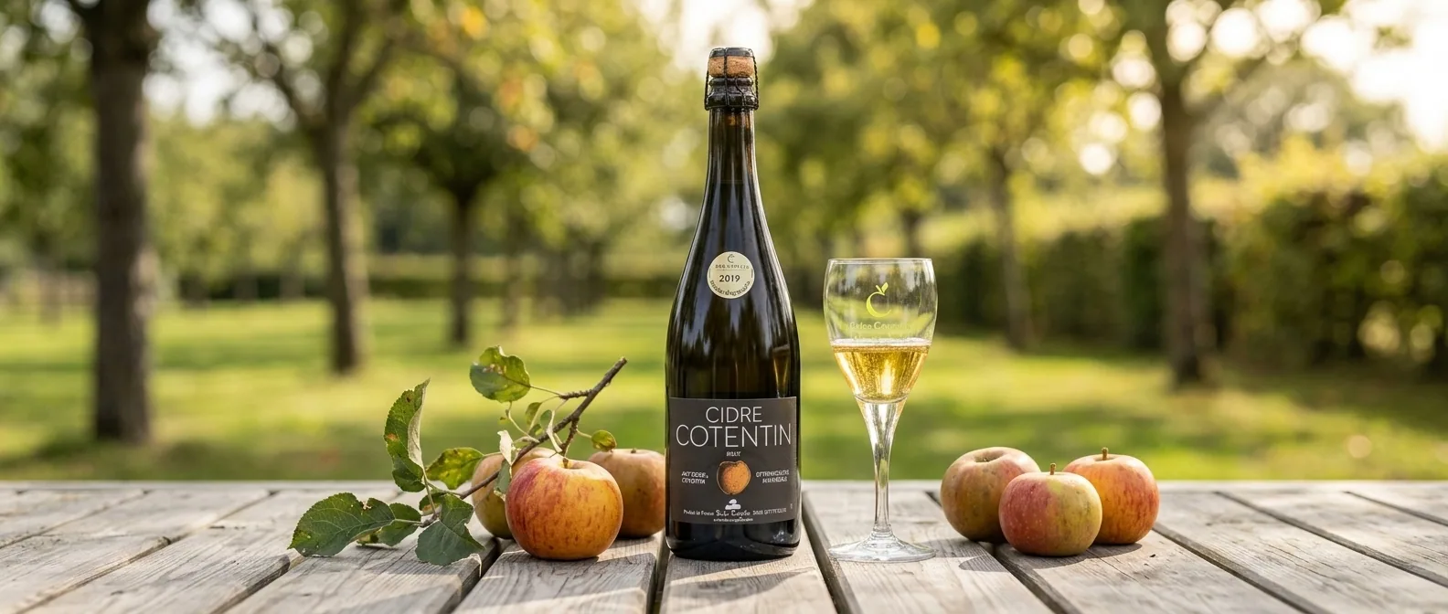 Cidre Cotentin — illustration générée par IA