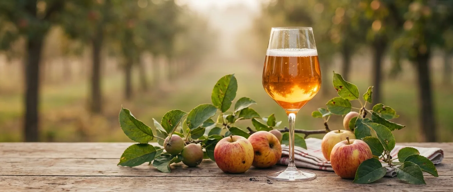 Cidre de Normandie — illustration générée par IA