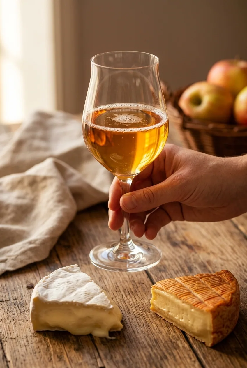 Cidre de Normandie — illustration générée par IA