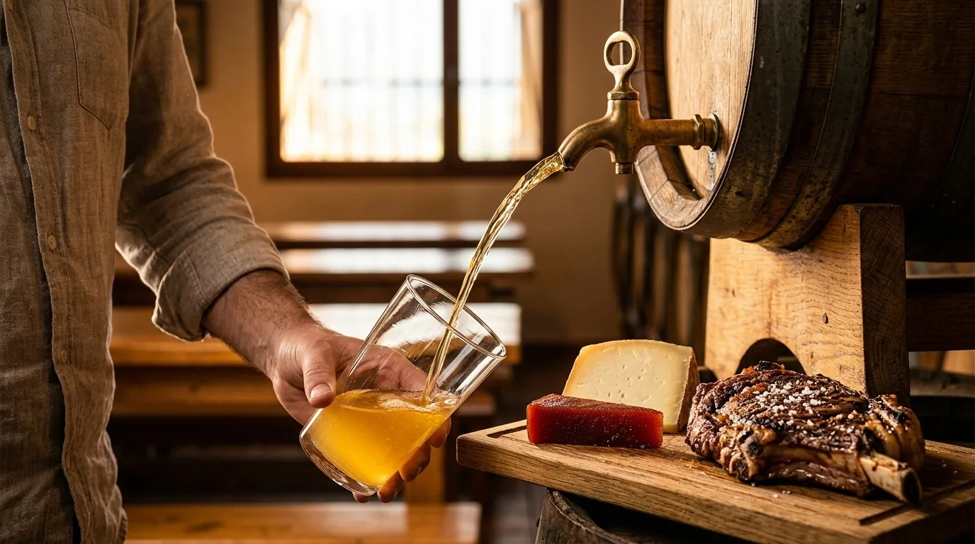Cidre du Pays Basque — illustration générée par IA