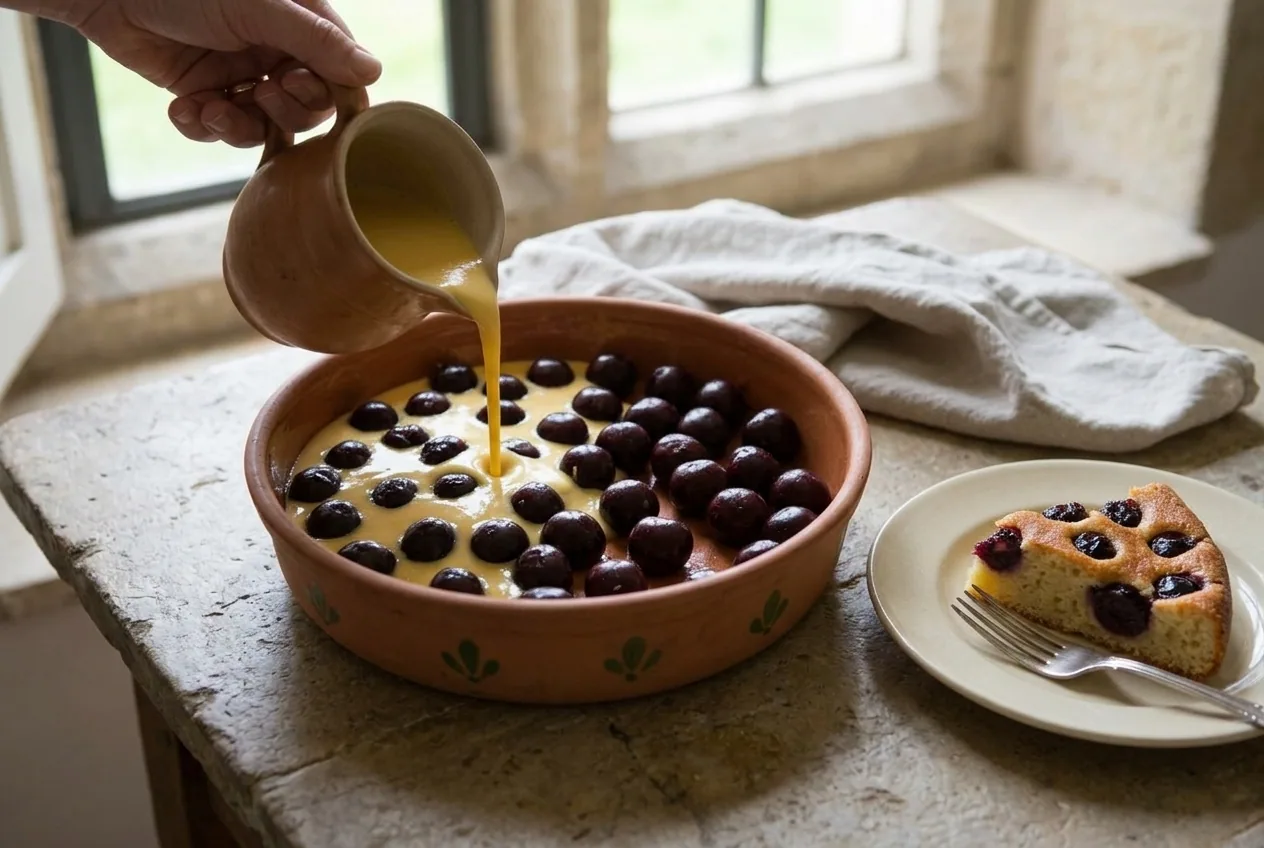 Clafoutis limousin — illustration générée par IA