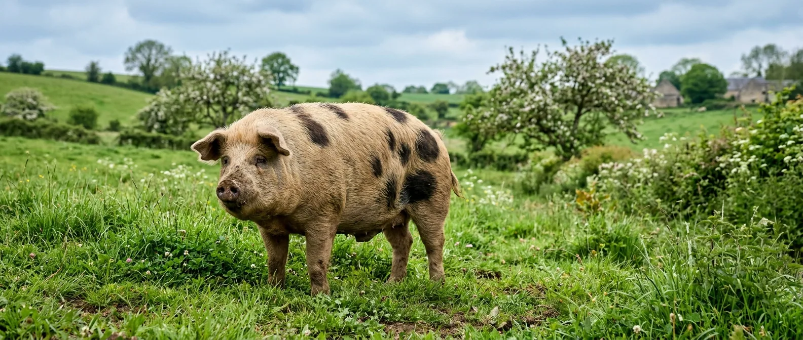 Cochon de Bayeux — illustration générée par IA