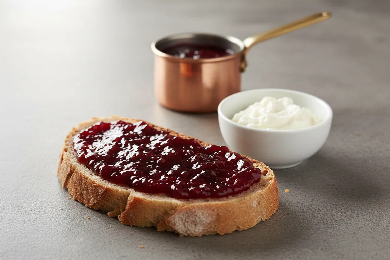 Confiture de quetsches d'Alsace — illustration générée par IA