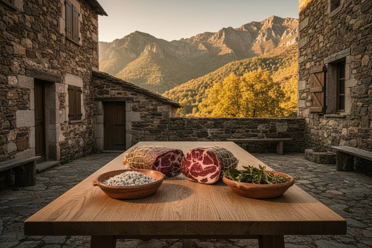 Coppa de Corse — Coppa di Corsica — illustration générée par IA