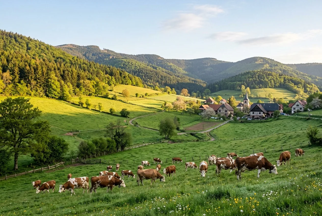 Crème fraîche fluide d'Alsace — illustration générée par IA