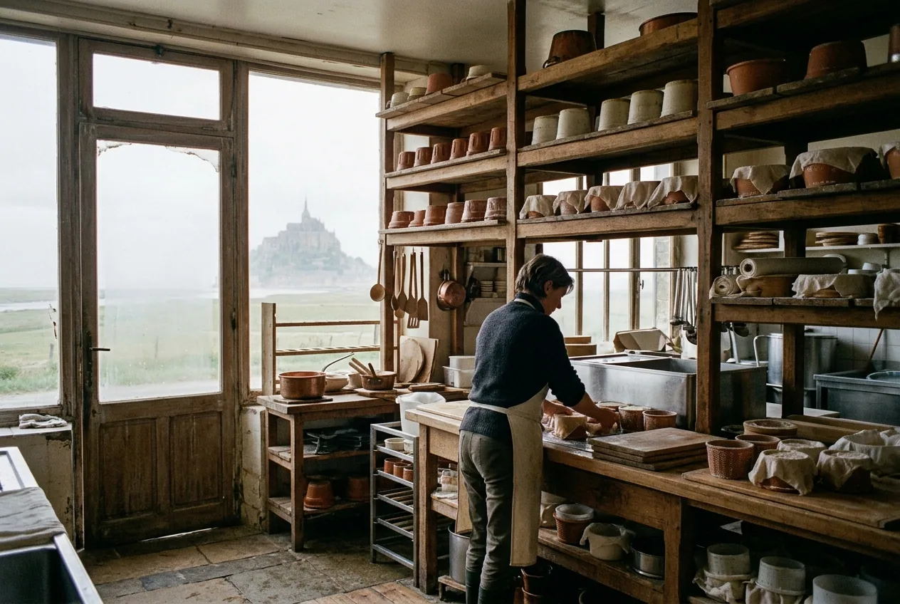 Crémeux du Mont-Saint-Michel — illustration générée par IA