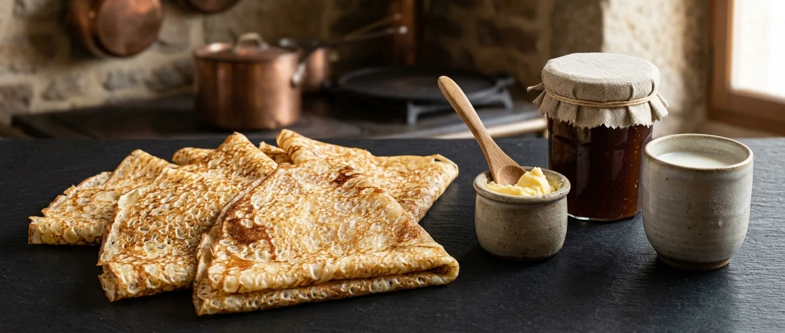 Crêpe bretonne — illustration générée par IA