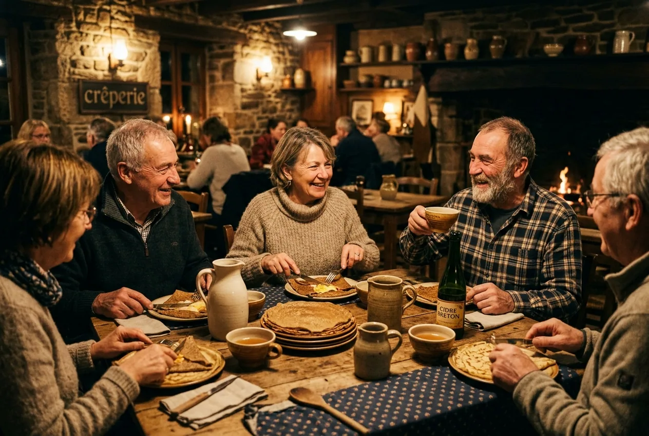 Crêpe bretonne — illustration générée par IA