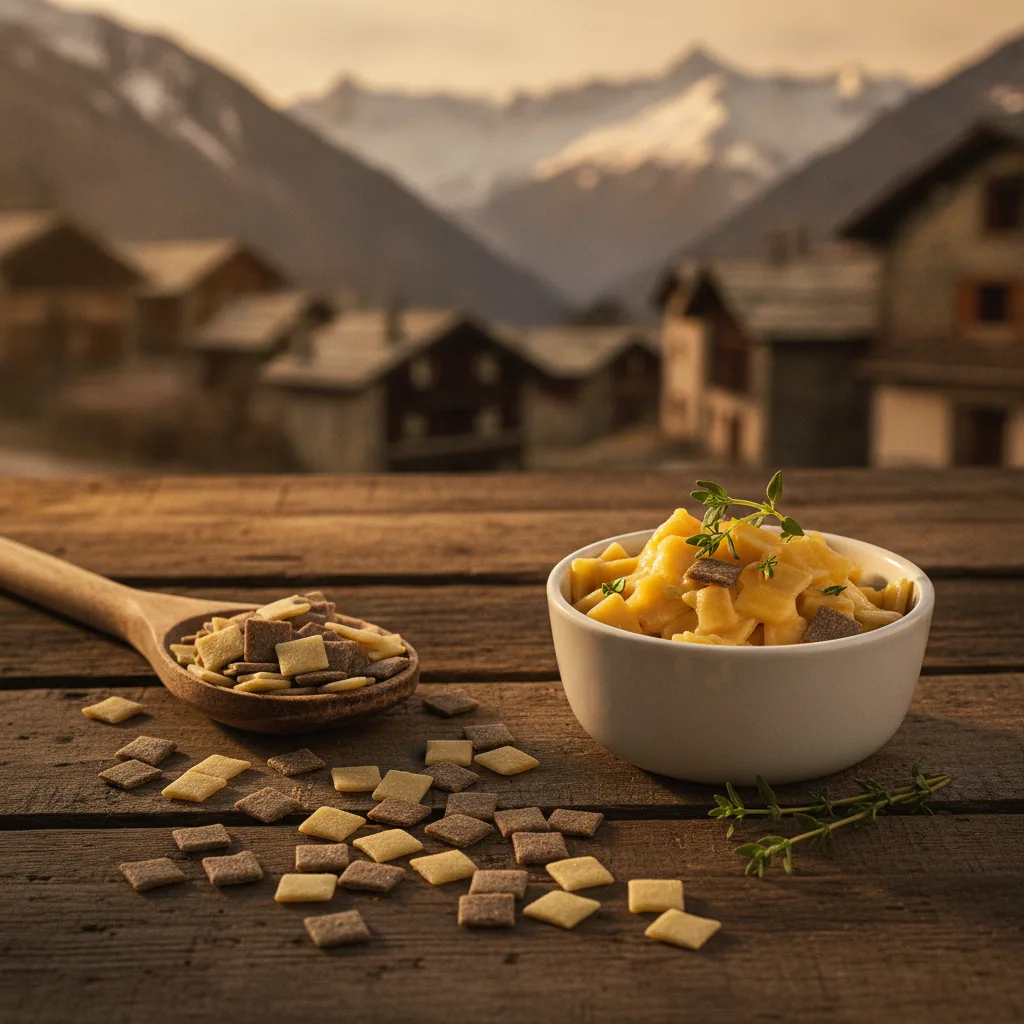 Crozets de Savoie — illustration générée par IA