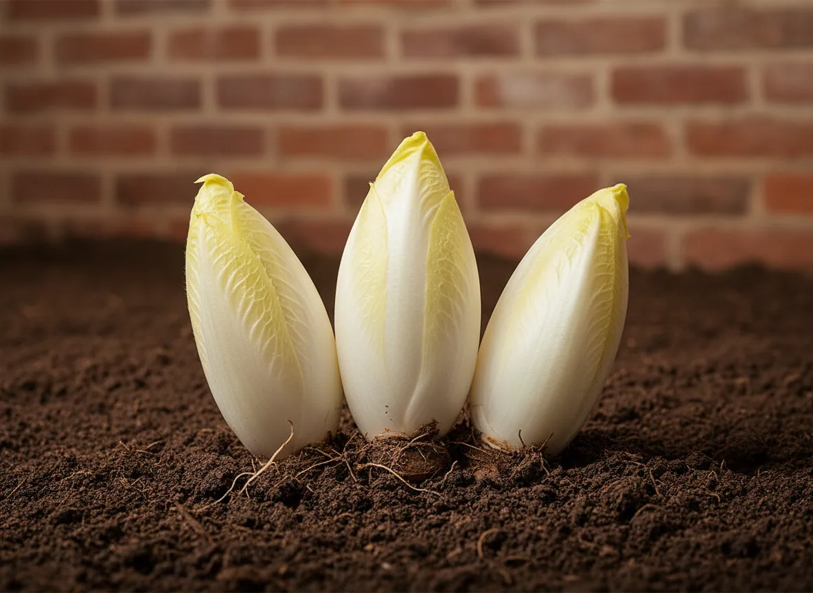 Endive de pleine terre — illustration générée par IA