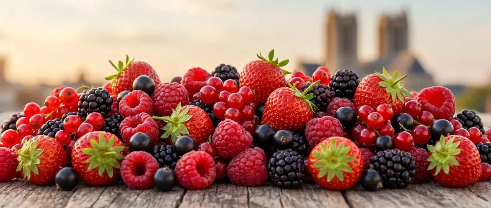 Fruits rouges de Noyon — illustration générée par IA