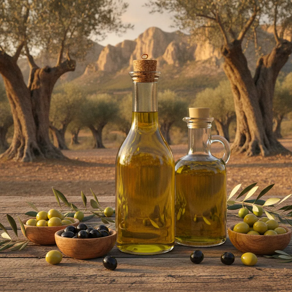 Huile d'olive de la Vallée des Baux-de-Provence — illustration générée par IA