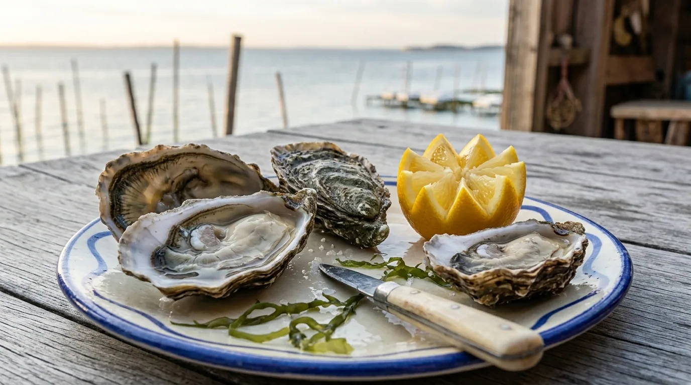 Huîtres du Bassin d'Arcachon — AI-generated illustration