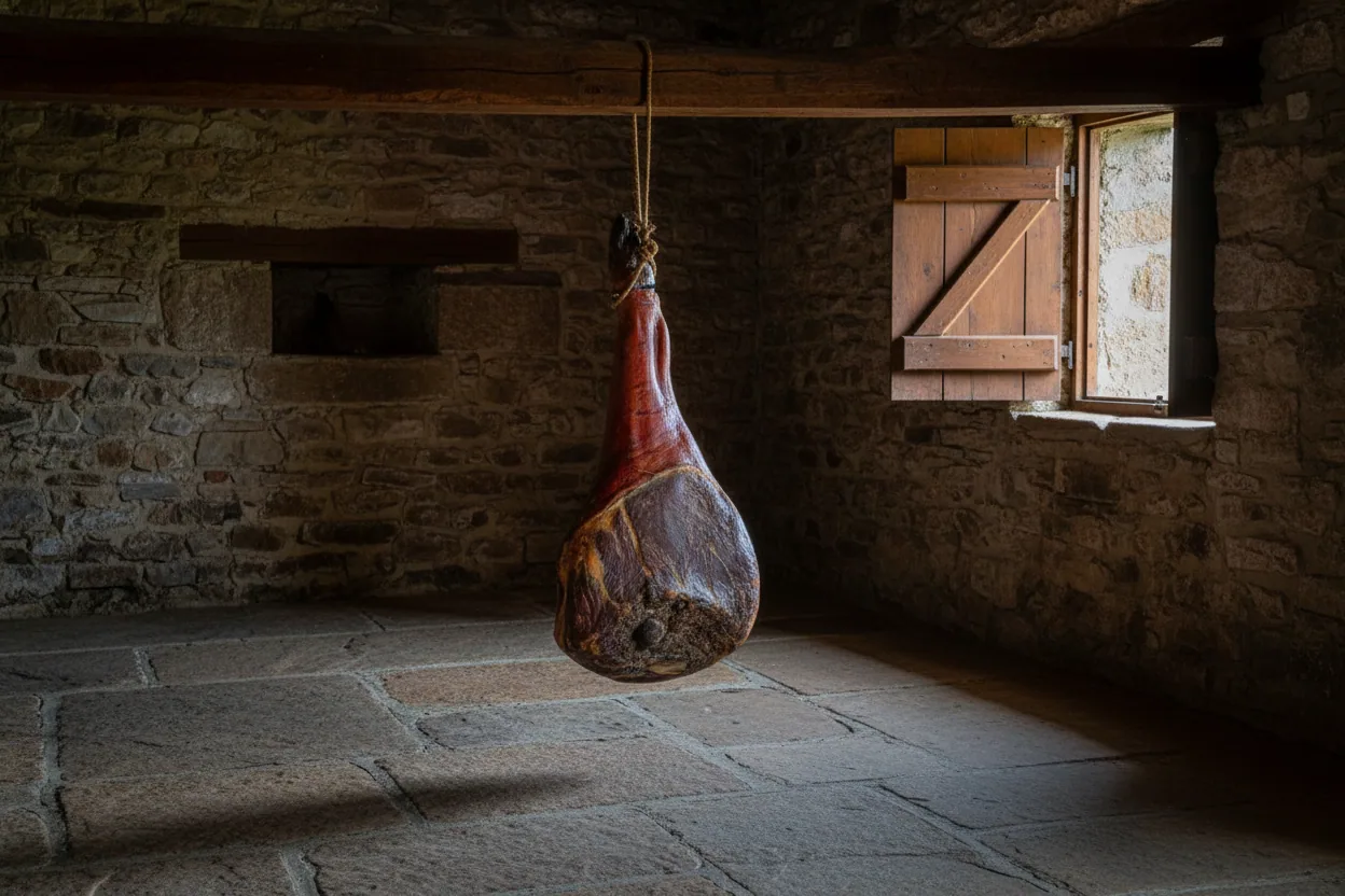 Jambon sec des Ardennes — illustration générée par IA