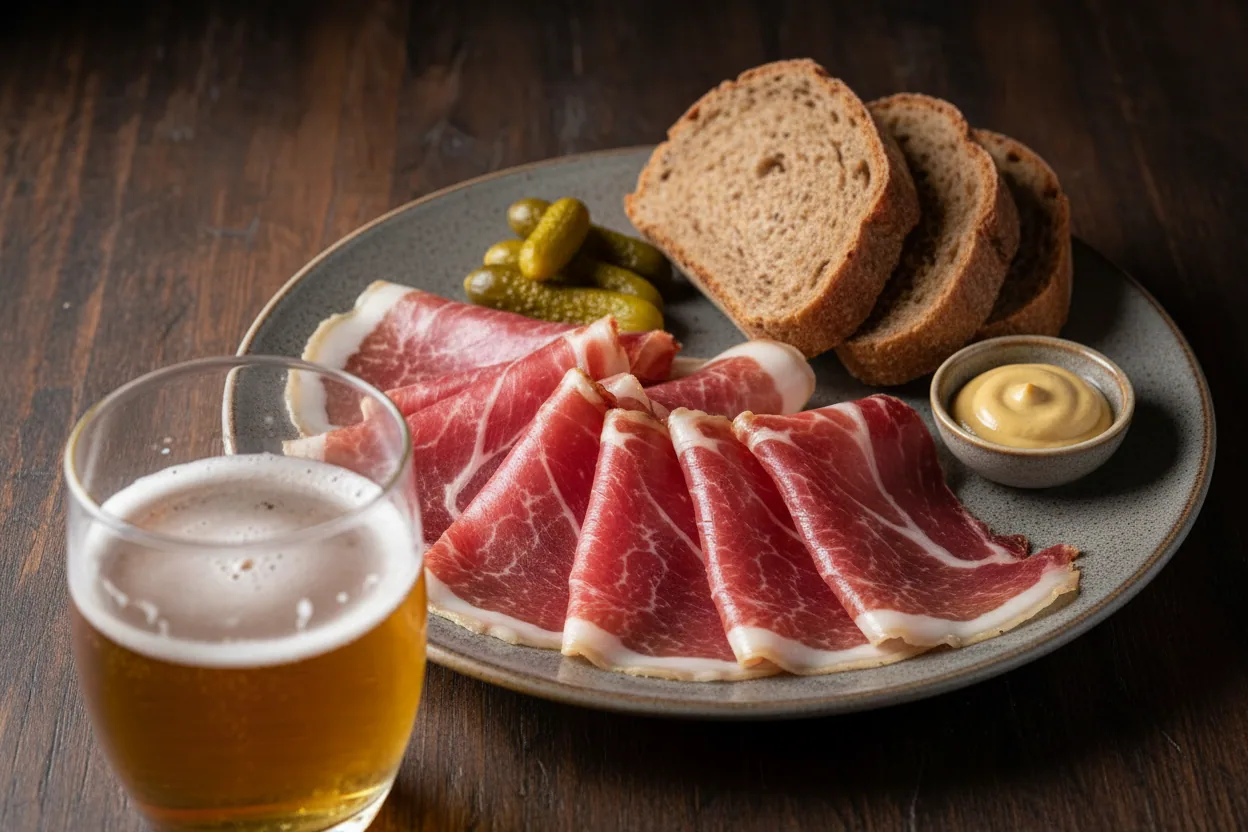 Jambon sec des Ardennes — illustration générée par IA