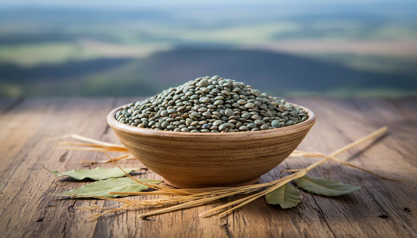 Lentilles vertes du Puy — illustration générée par IA