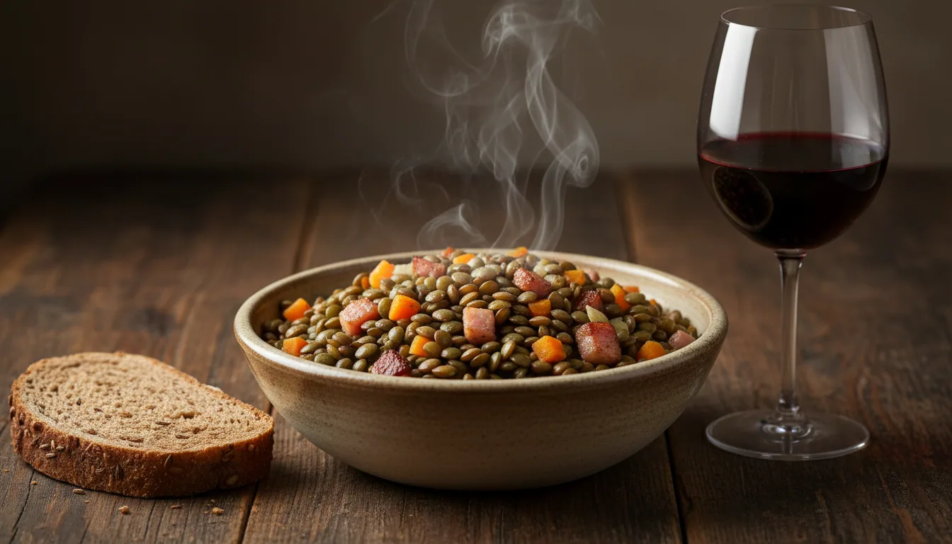 Lentilles vertes du Puy — illustration générée par IA