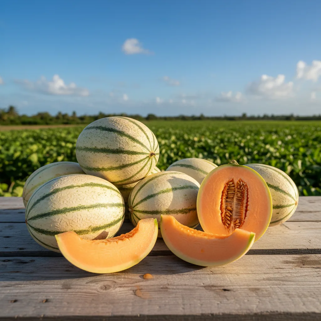 Melon de Guadeloupe — illustration générée par IA