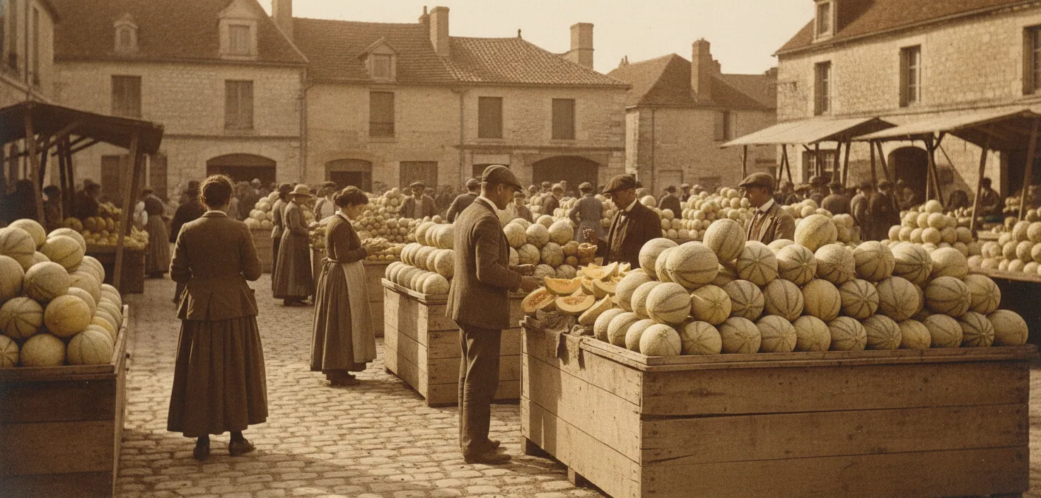 Melon du Haut-Poitou — illustration générée par IA