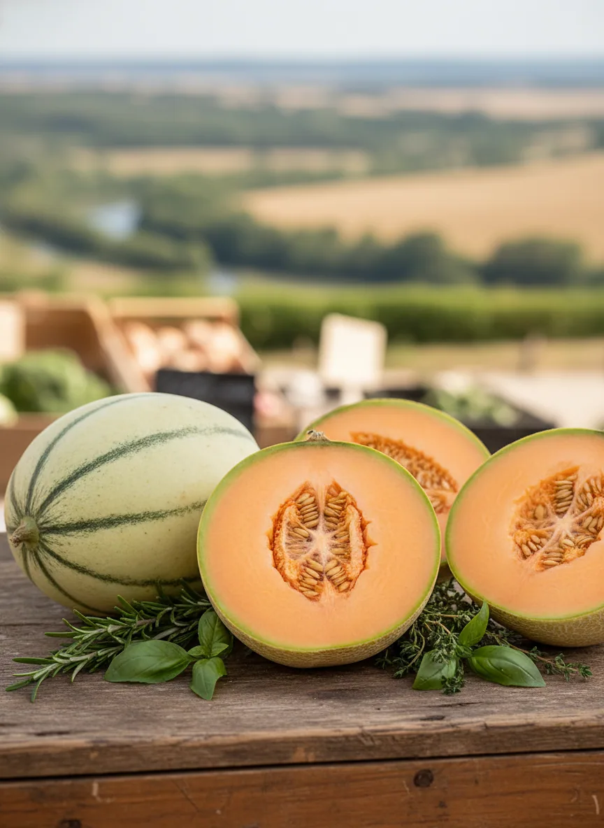 Melon du Quercy — illustration générée par IA