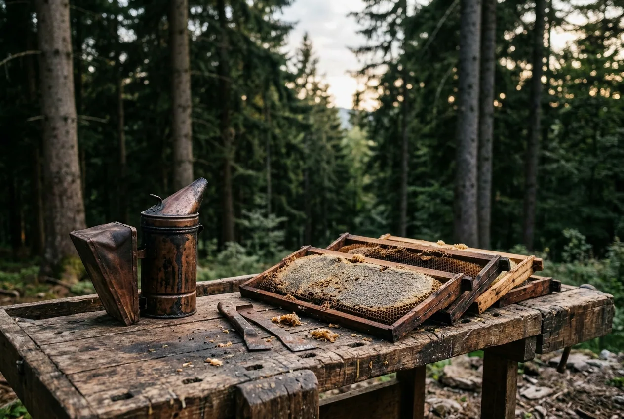 Miel de sapin des Vosges — illustration générée par IA