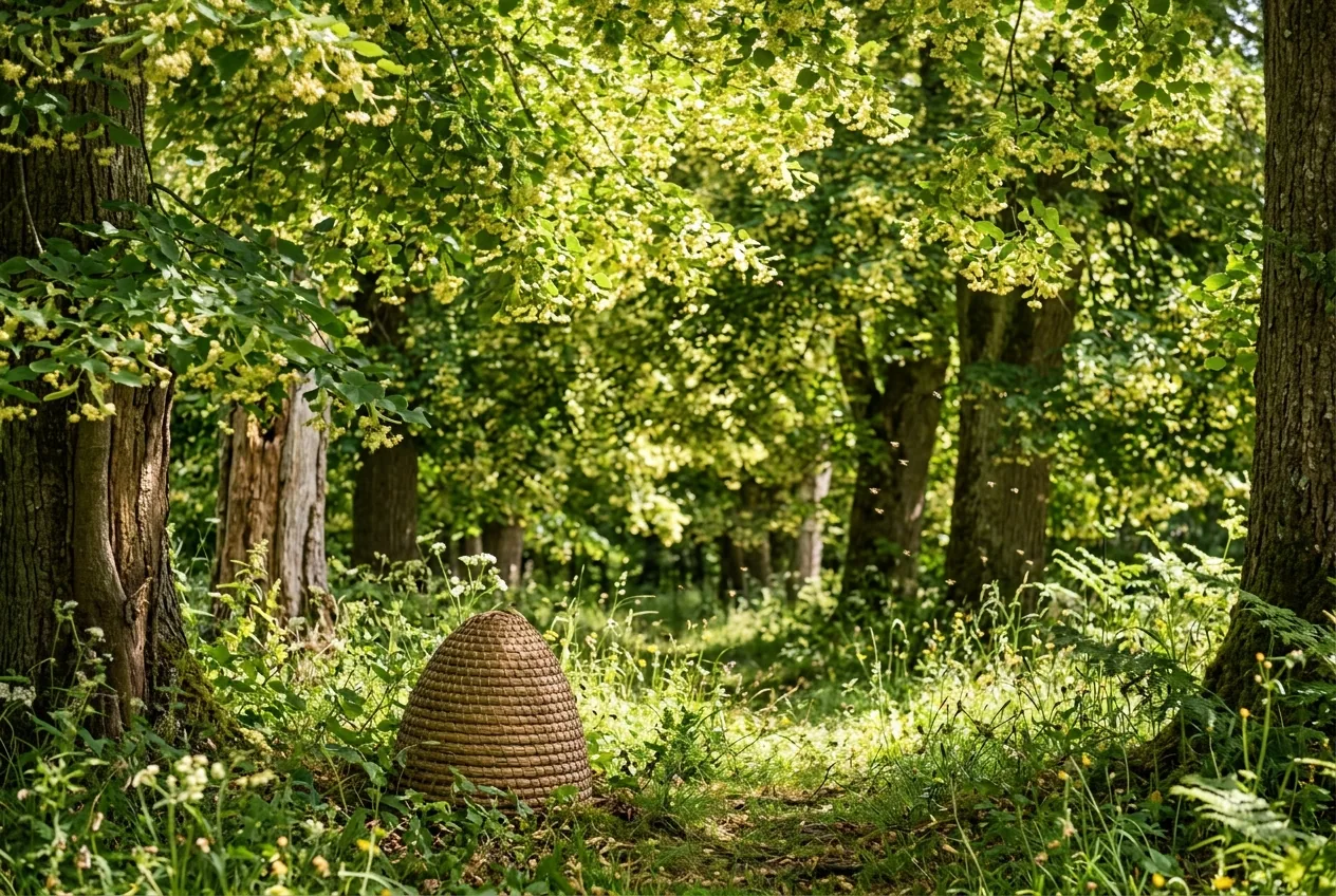 Miel de tilleul de Picardie — illustration générée par IA