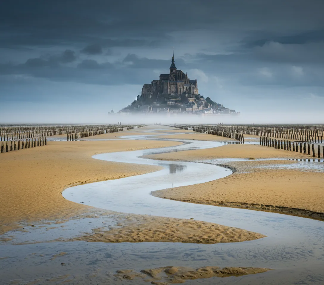 Moules de bouchot de la baie du Mont-Saint-Michel — illustration générée par IA