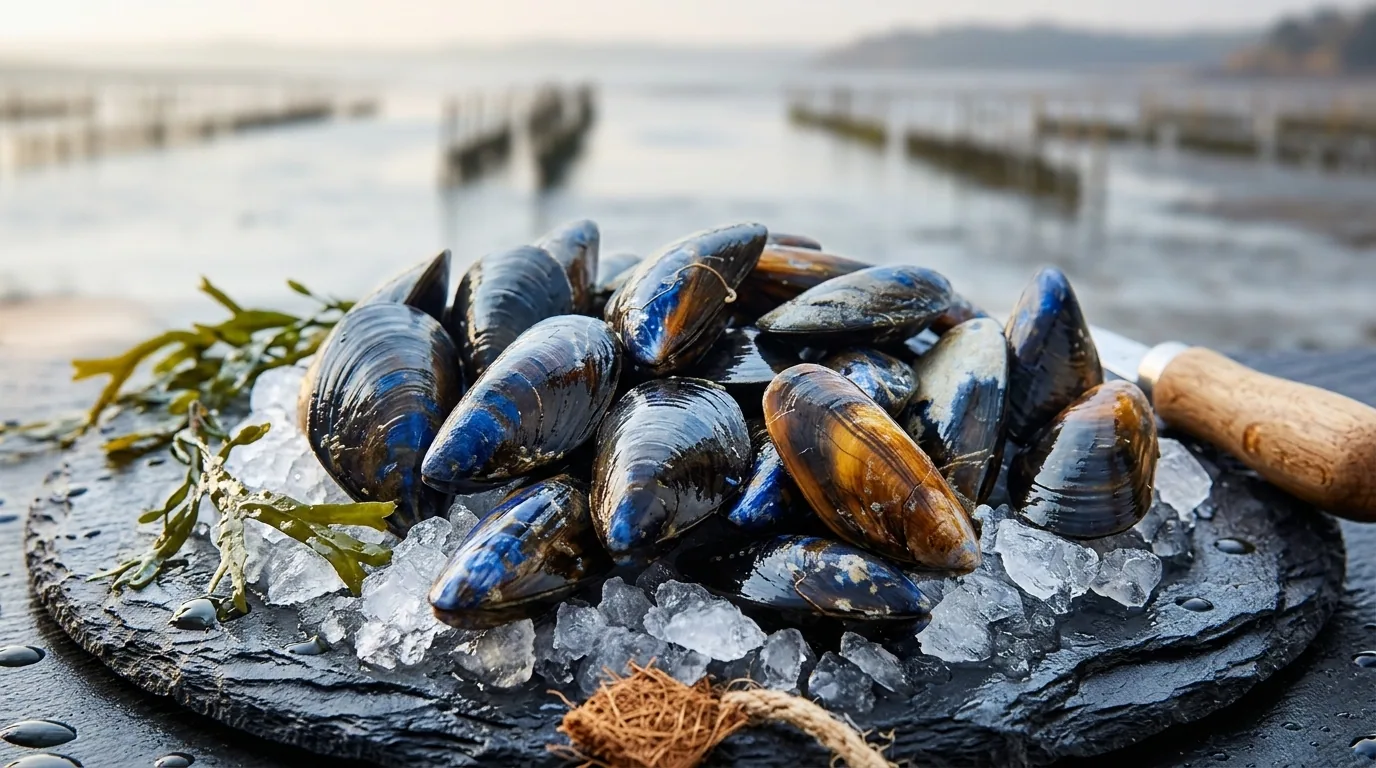 Moules de bouchot de Pénestin — illustration générée par IA