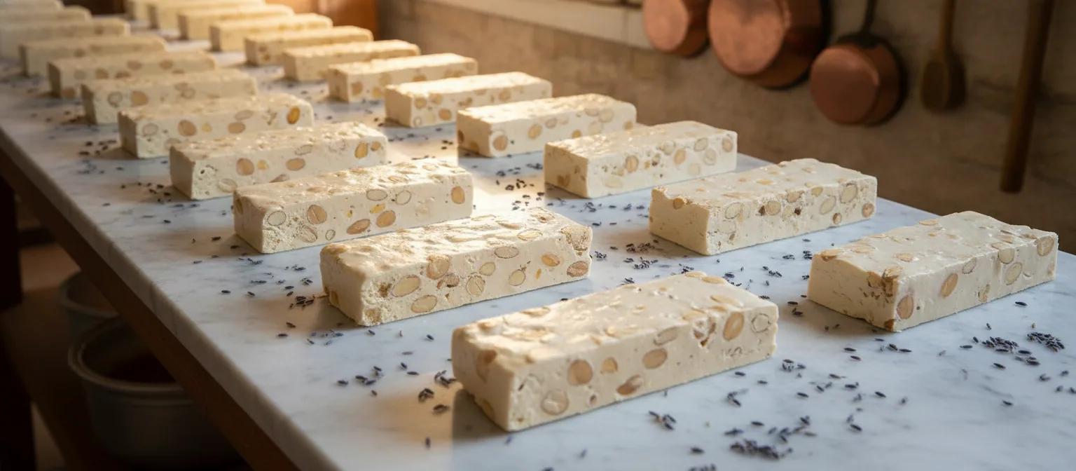 Nougat de Montélimar — illustration générée par IA