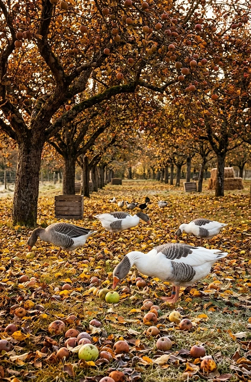 Oie du bocage normand — illustration générée par IA