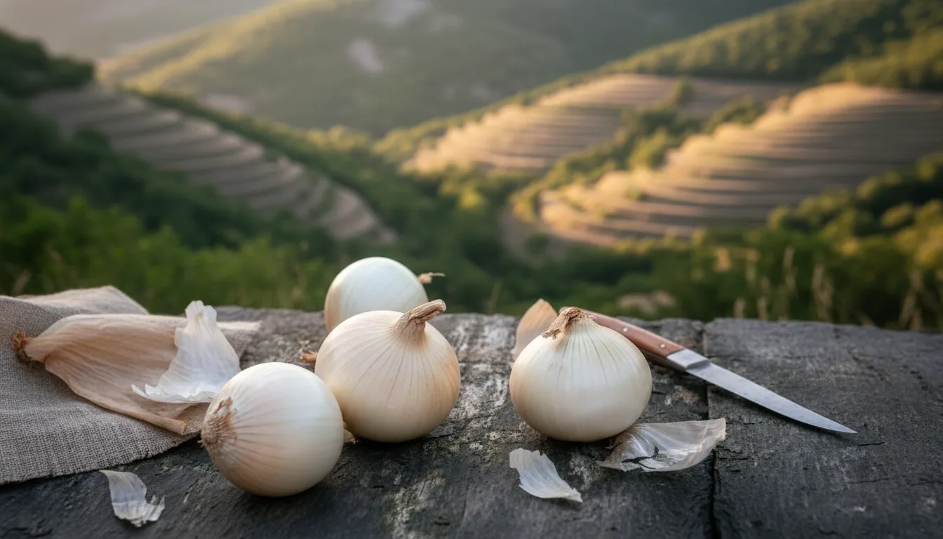 Oignon doux des Cévennes — illustration générée par IA